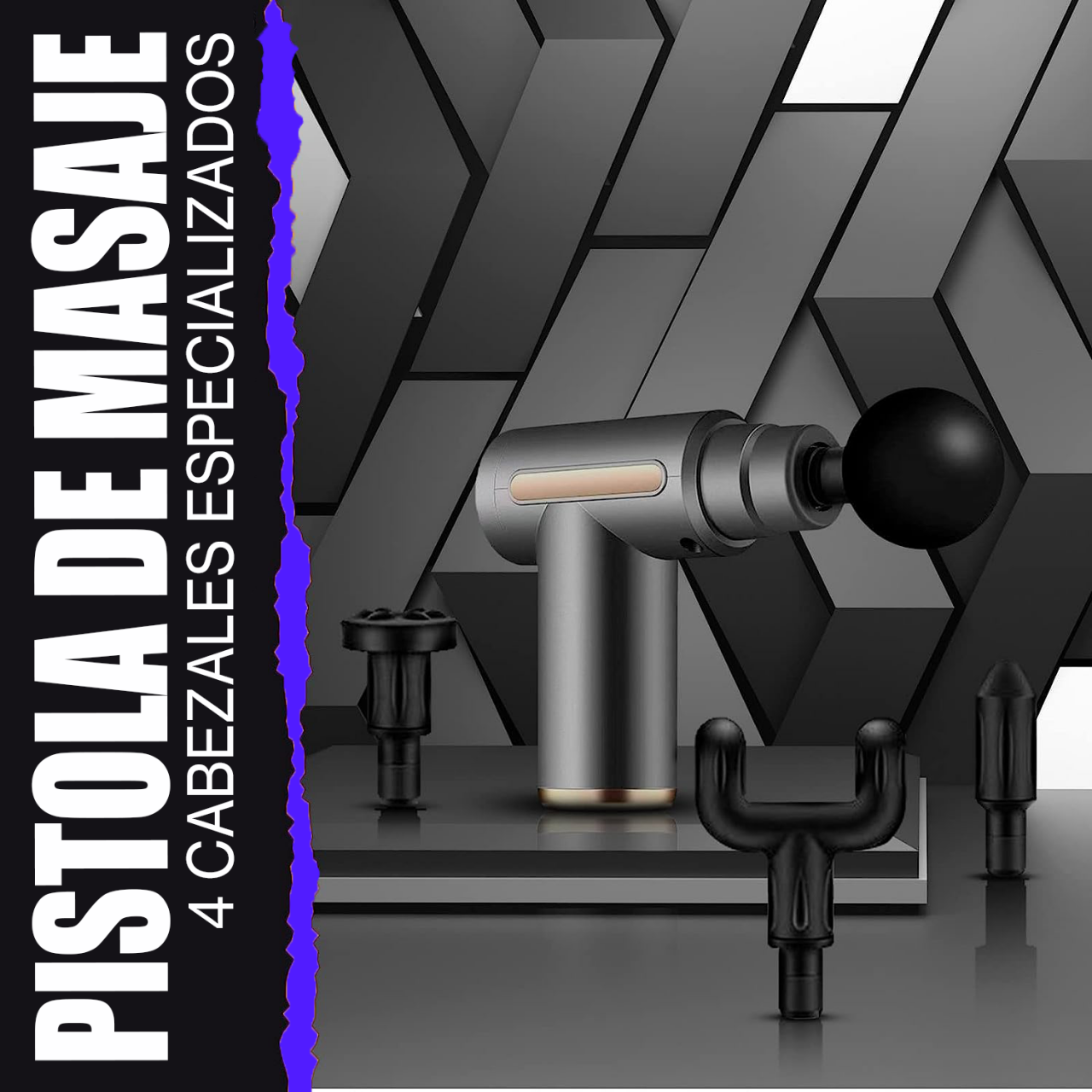 PISTOLA MASAJEADORA + Auriculares